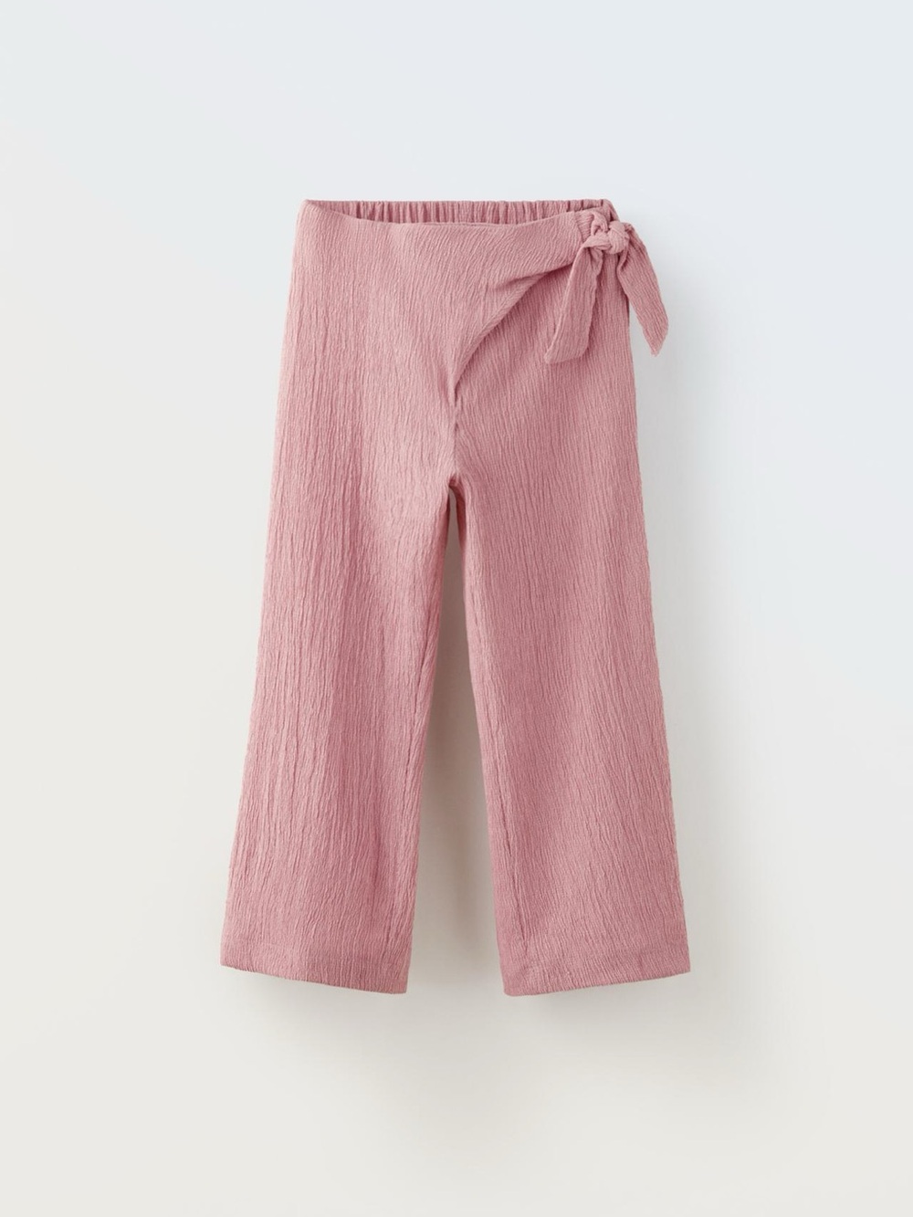 NWT Zara 7Y knotted textured pants pink flowy